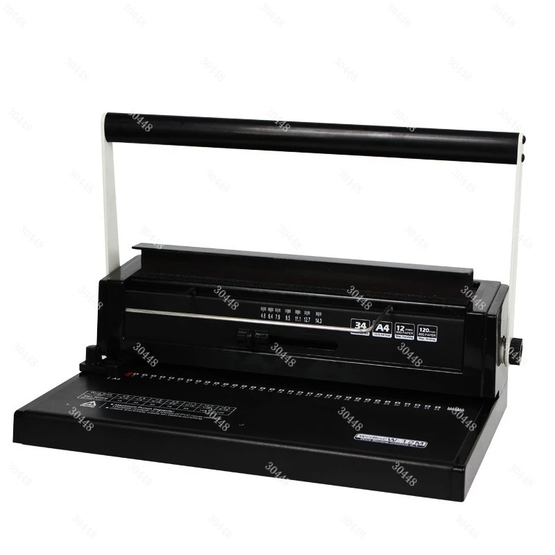 W12m hole iron ring loose leaf punching machine installed desk calendar file square hole multi-function
