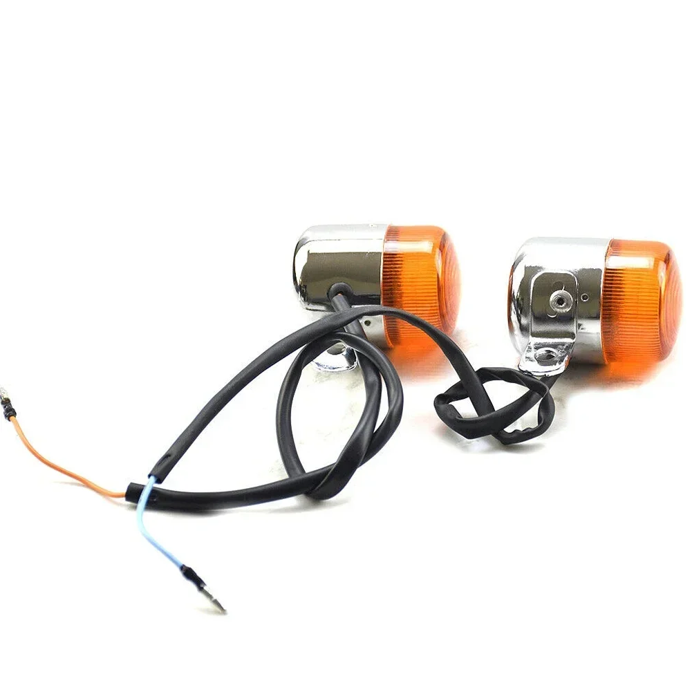 SIGNAL LIGHT TURN 2 Pair 6V Accessories Amber Silver For HONDA CHALY DAX CF50 CF70 For CT70 ST50 ST70 ST90 Z50