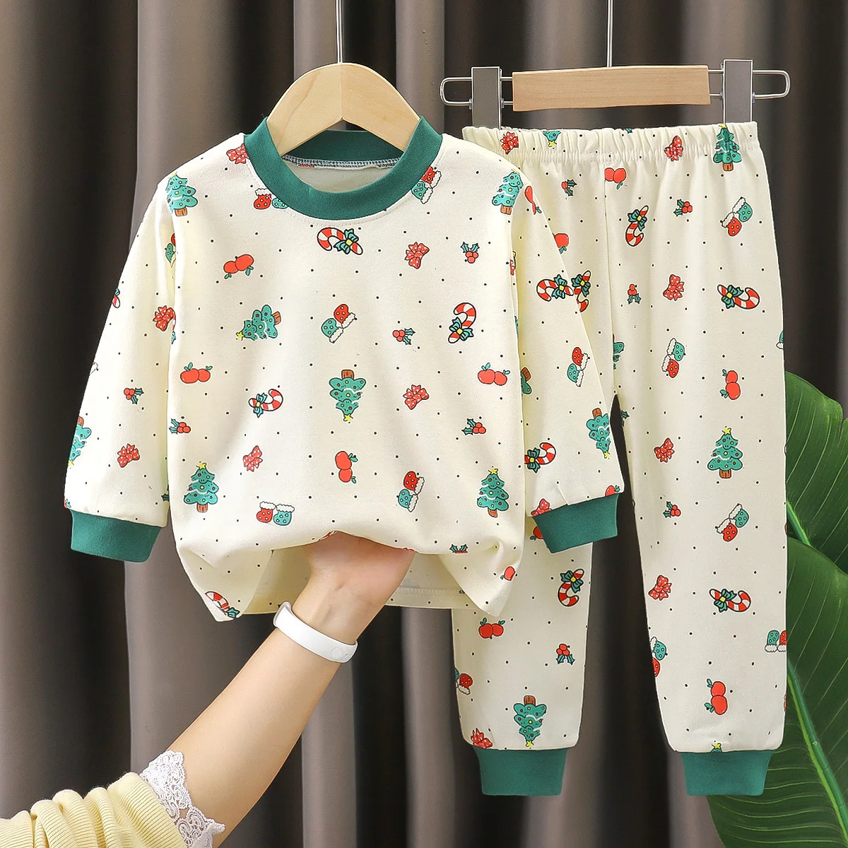 New Baby Spring Autumn Cotton Underwear Set Girls Boys Warm Base Shirt Soft Comfortable Children Loungewear Kids Casual Pajamas