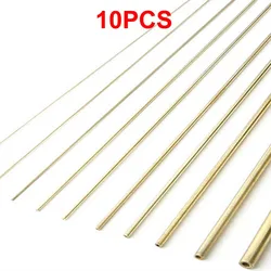 10PCS Brass Tube Outer Diameter 0.3mm-2.0mm Length 200mm Hollow Pipe Straight Round Rod DIY Modified Parts for Model Ship Boat