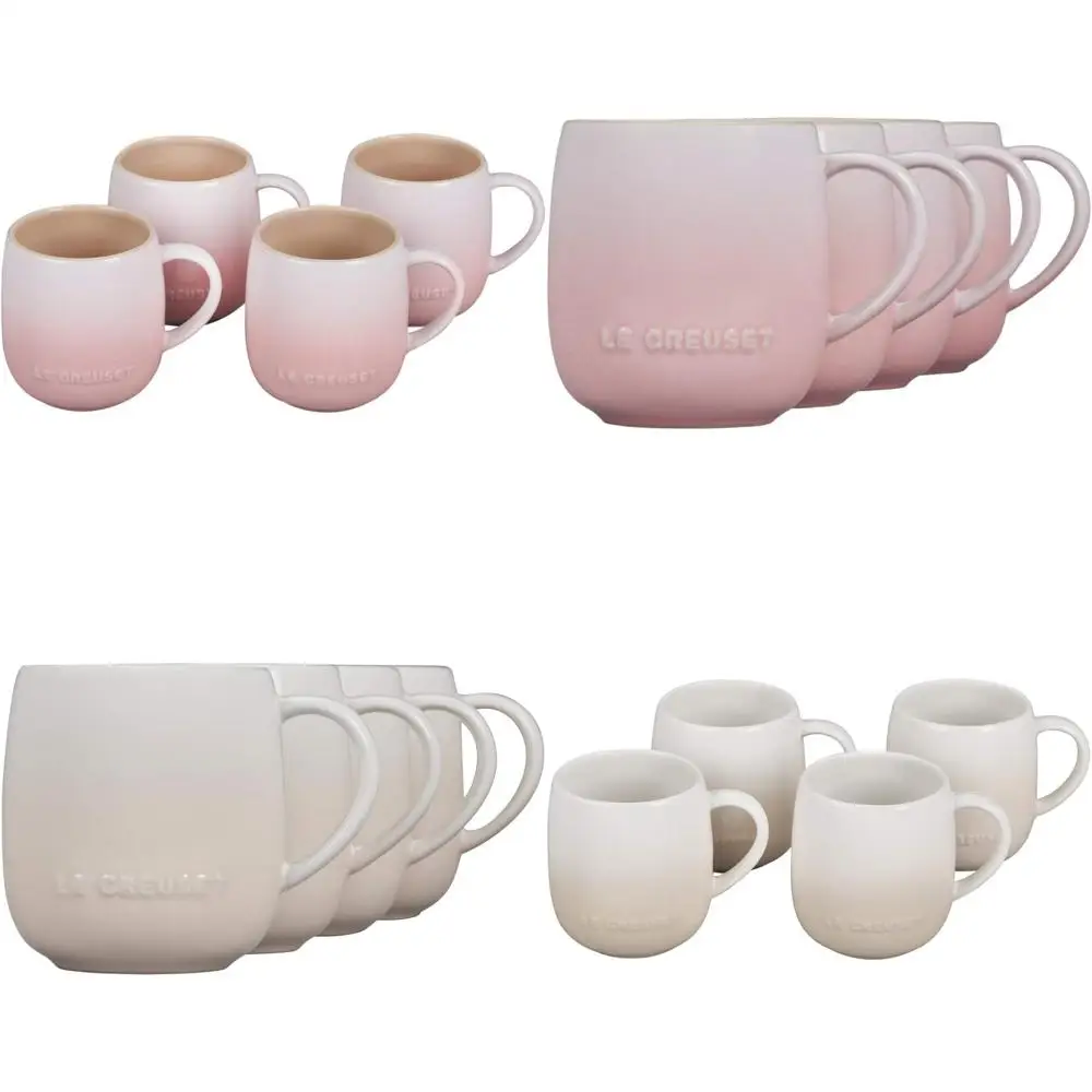

Heritage Collection Stoneware Mugs, 4 Pack, 13 oz, Shell Pink