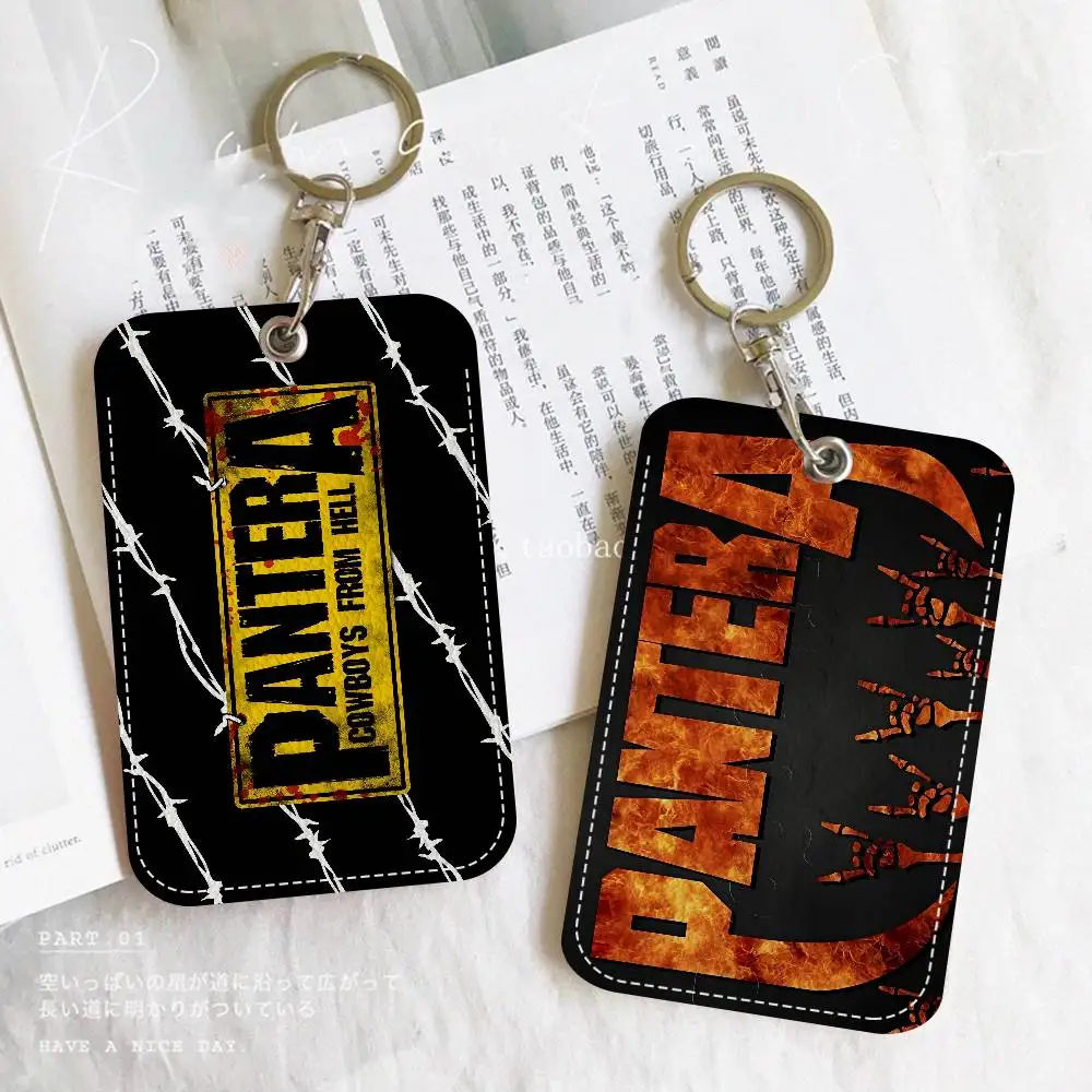 P-Pantera Badge Holder Keychain For Bank Business Work Card Holder Student Card Protective Case Bus Card