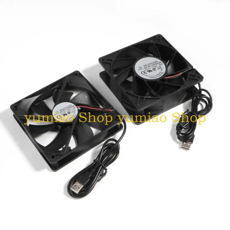 587B DC5V Fan USB Connector Quiet Cooling Radiator for DIY Cooling Router- Game Accessaries
