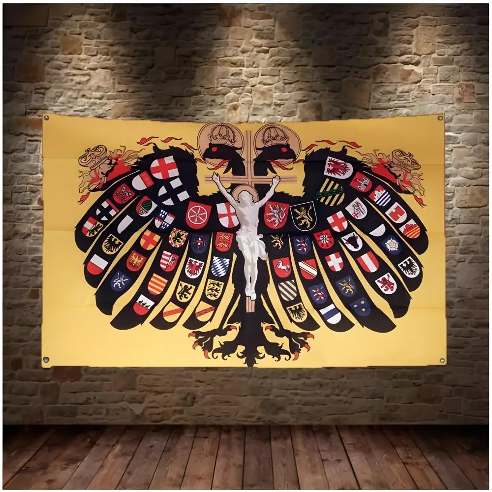 medieval B-Banner of the Holy Roman Empire Flags Daily four ring borderless design indoor outdoor decor easy hang install