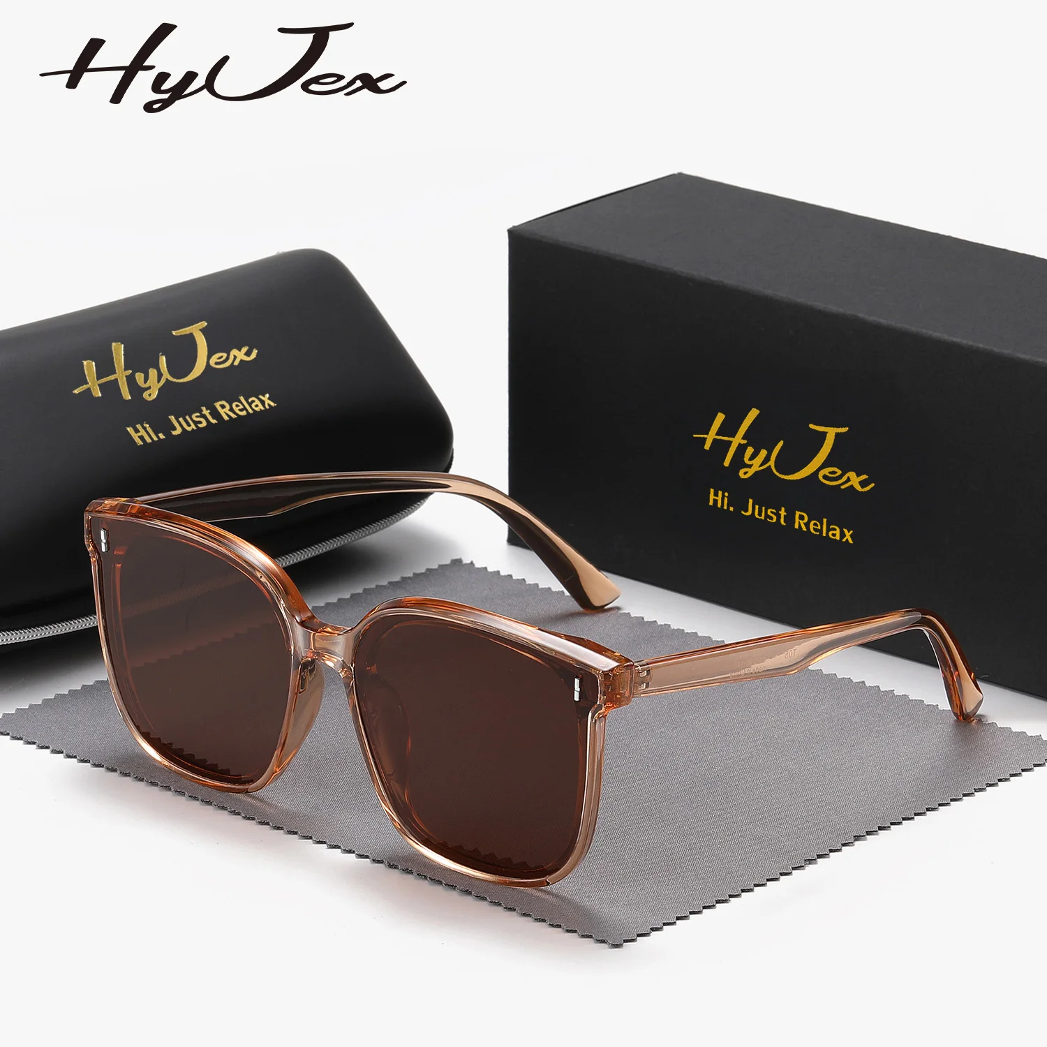 HyJex 1 Piece Unisex Modern Fashion Square Frame Sunglasses Enhance One's Temperament Full Frame Sunglasses UV400