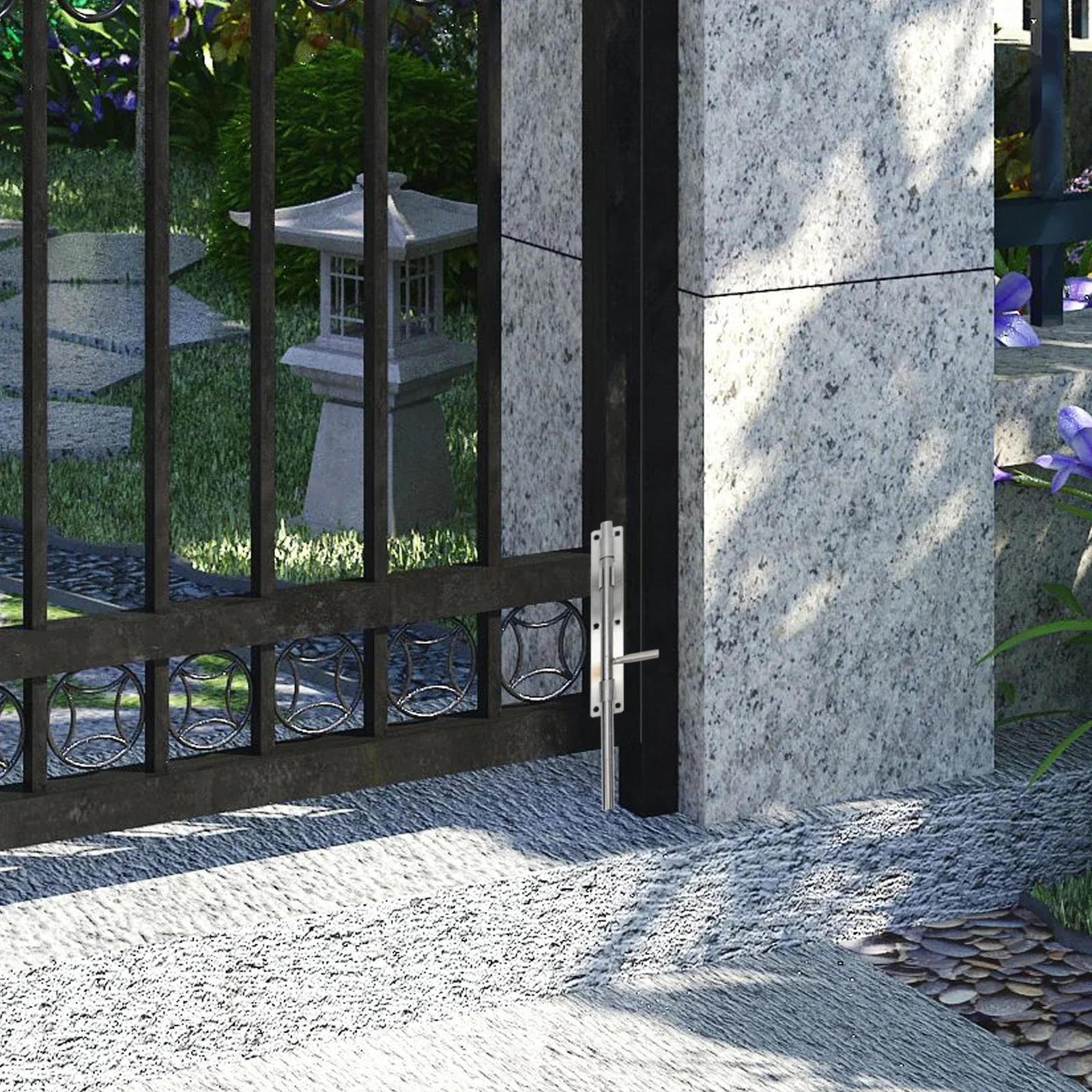 

Stainless Steel Door Bolt Lock for Fences Smooth Polishing Anti Rust Heavy Duty Hardware Garage Latch