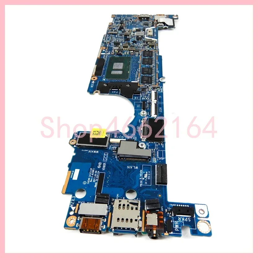 LA-E111P i3/i5/i7-7th Gen CPU 4GB/8GB/16GB RAM Notebook Mainboard For Dell Latitude 12 5289 13 7389 Laptop Motherboard Tested OK