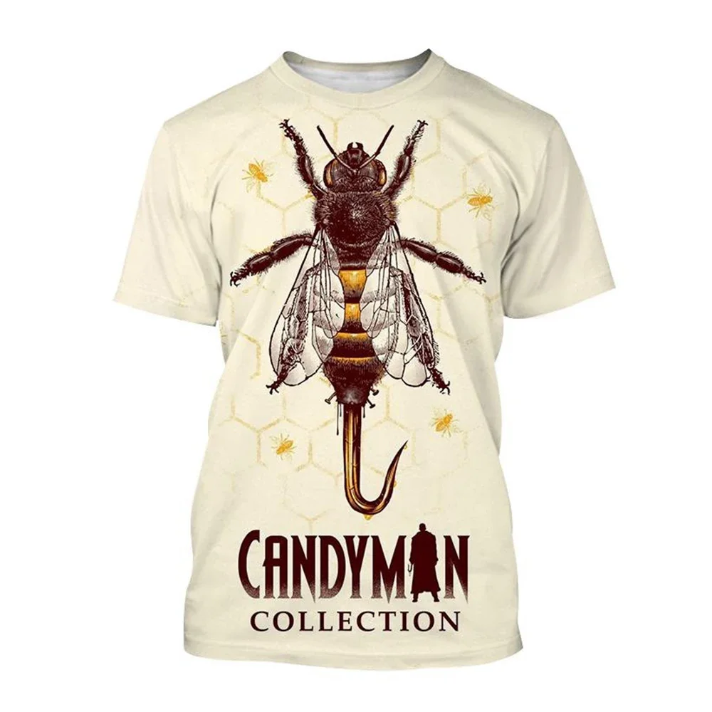 

Fashion Hot Sale Candyman 3D Printing T-Shirt Horror Movie Casual Round Neck Short Sleeve Unisex Sale Tops Kids T shirt 100-6XL