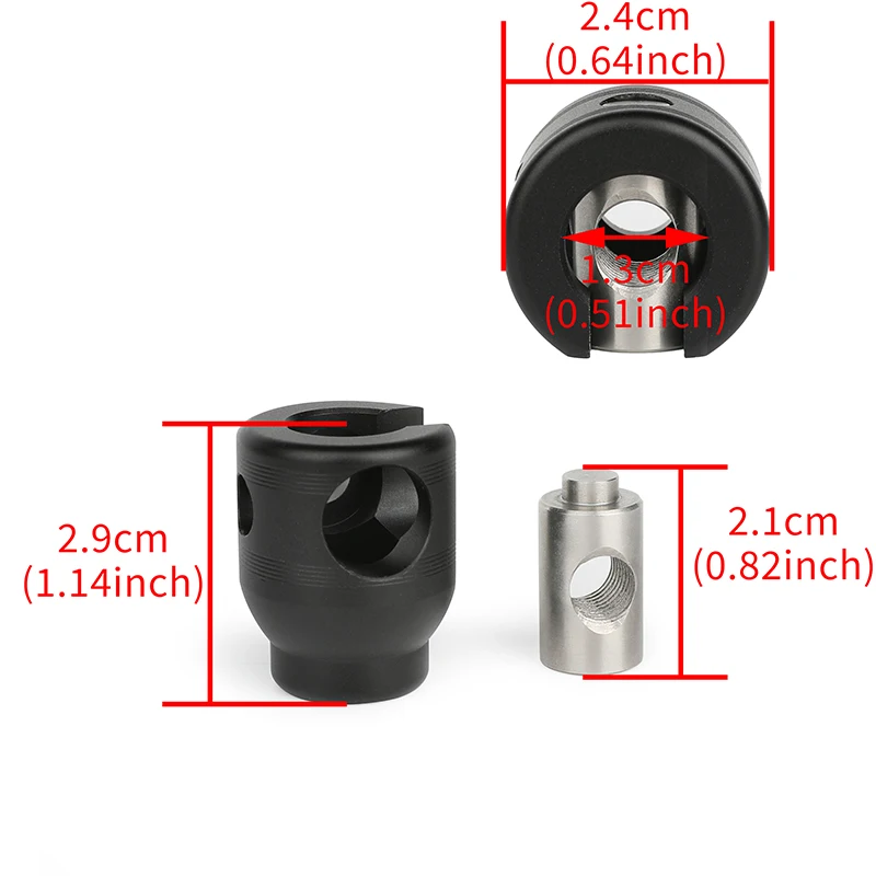 Compound Bow Shock Absorption Adapter 5/16 Screw Aluminium + Stainless Steel Quick Release Disconnect Balance Bar Stabilizer