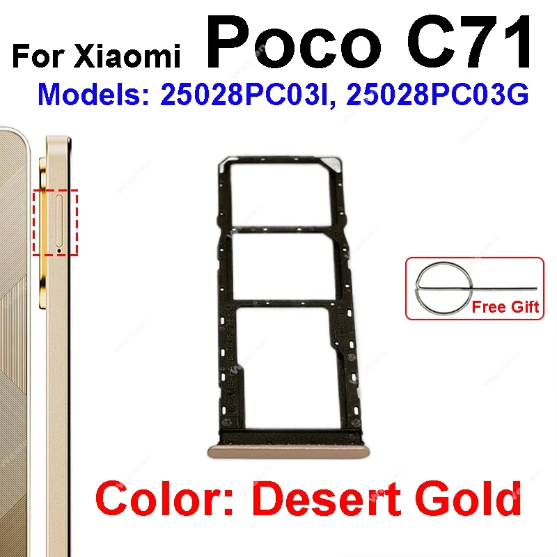 سيم بطاقة صينية المقبس حامل ل Xiaomi Poco C71 C75 C85 4G سيم قارئ فتحة للبطاقات SIM بطاقة موصل محول الكابلات المرنة #4