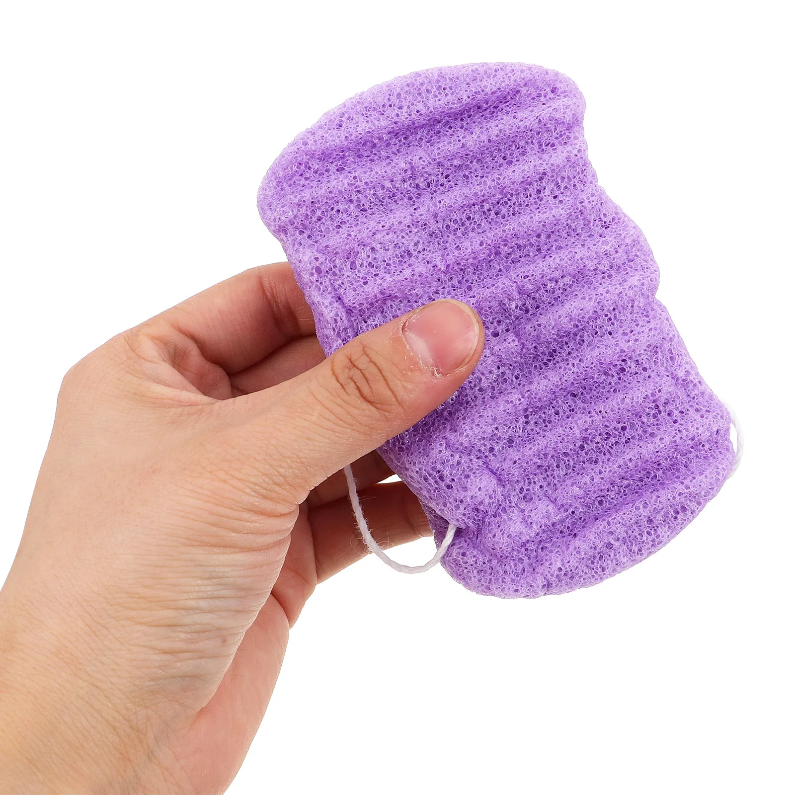 

Мягкая банная губка-мочалка для душа, отшелушивающая, фиолетовая, подходит для женщин, мужчин и детей, нежная, для пены, аксессуары для ванной