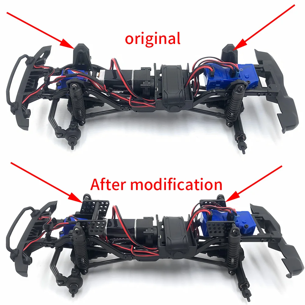 AXSPEED 4 szt. TRX4M ze stopu metalu przedni i tylny wspornik amortyzatora wieże do TRX-4M Bronco Defender 1/18 zdalnie sterowany samochód