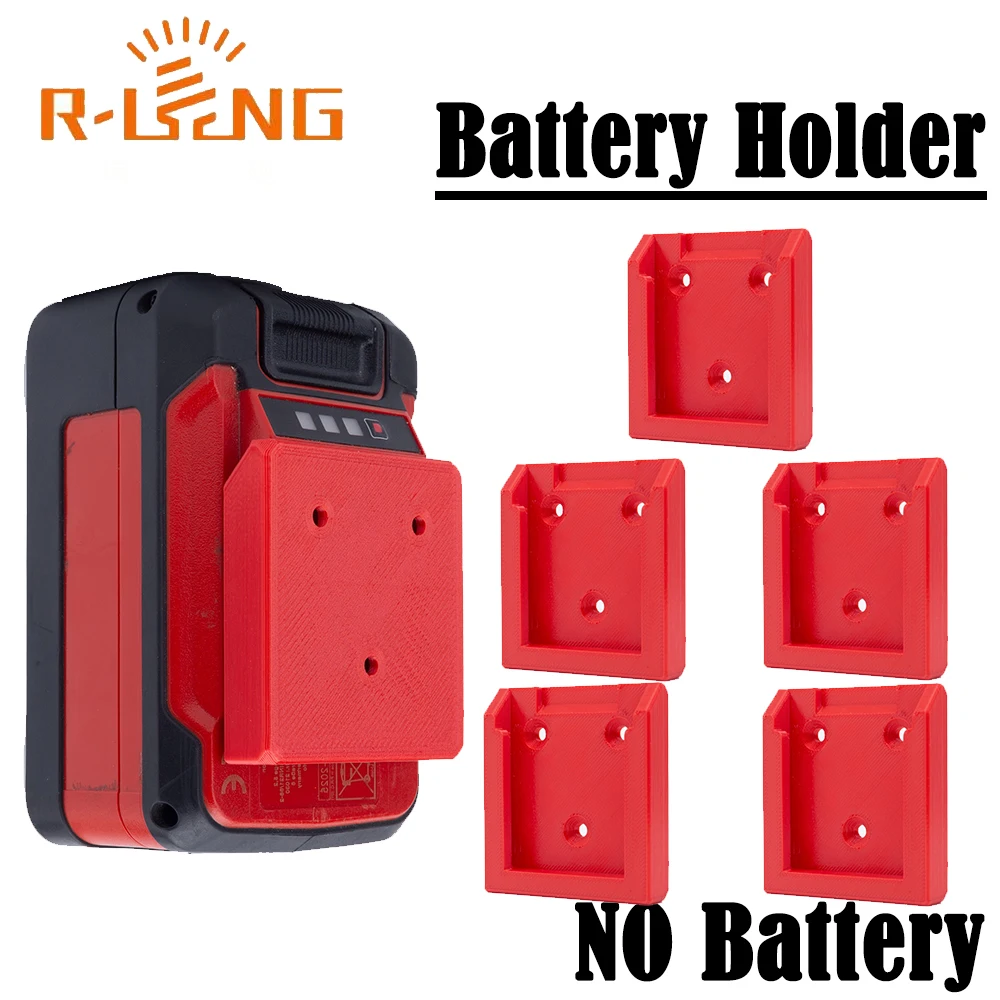 5PCS Battery Wall Mount Holder Bracket Storage Fixed Positioning For Ozito 18V PXC Lithium Battery Power Accessories(NO Battery)