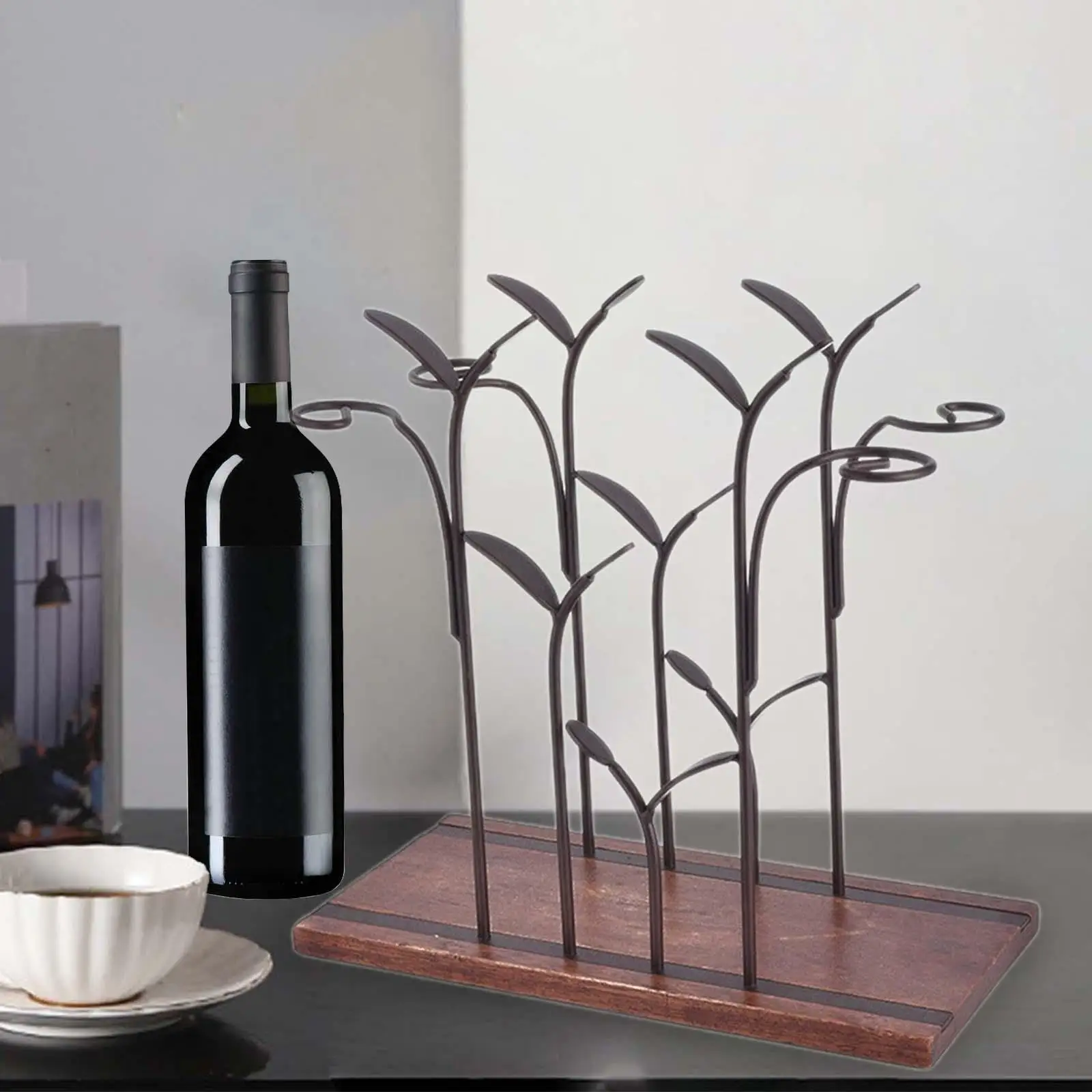 

Wine Storage Rack Wine Shelf Home Decor Modern Gift Sturdy Multipurpose Wine Glass Holder for Hotel Party Cabinet Bar Cellar