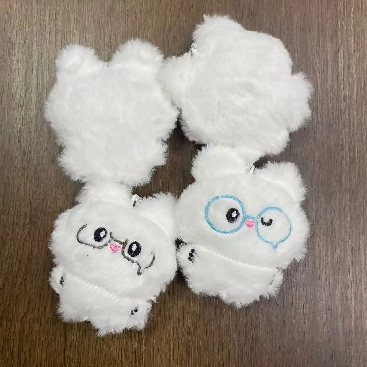 S simpatico coniglietto morbido e soffice, orsetto con occhi chiusi che piangono, ciondolo in peluche, bambola dei cartoni animati, borsa per bambole giocattolo, decorazione da appendere