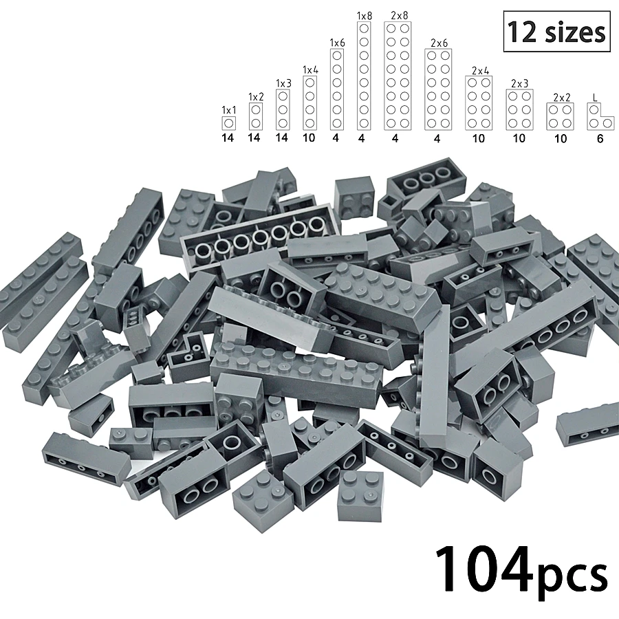 DIY Bouwstenen Muur Figuren Bakstenen 1x2 1x3 1x4 L Stippen Educatief Creatieve Bouw Baksteen Maat Compatibel Kleine Bakstenen