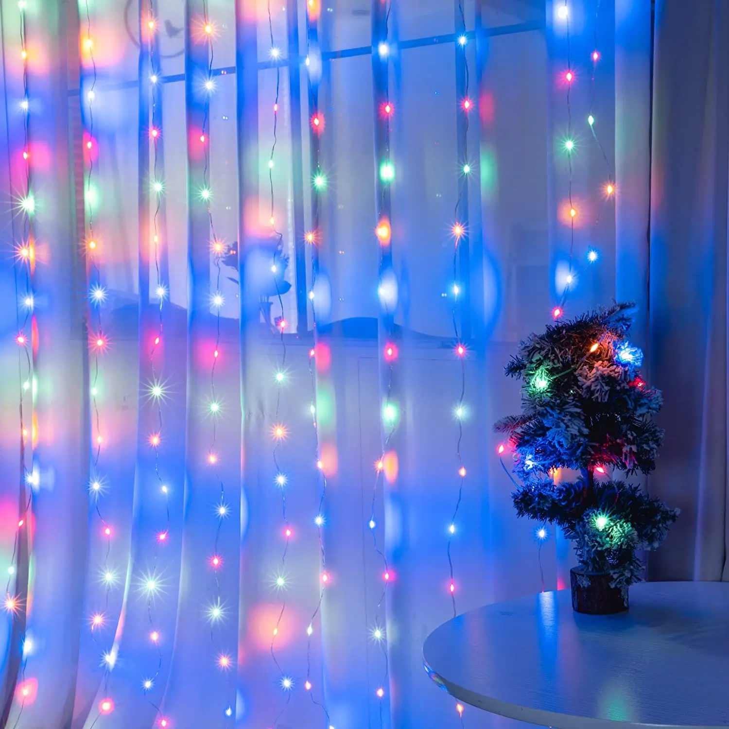 LED Fairy String Lights com controle remoto, cortina guirlanda, festão, ano novo, decoração de natal, festa de casamento, 3m