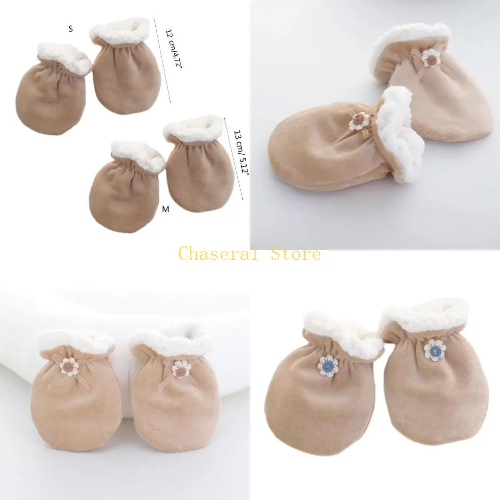 

E7CE Full Finger Mittens, младенец анти-захватчики, для детей 0-3 года подарок новорожденного