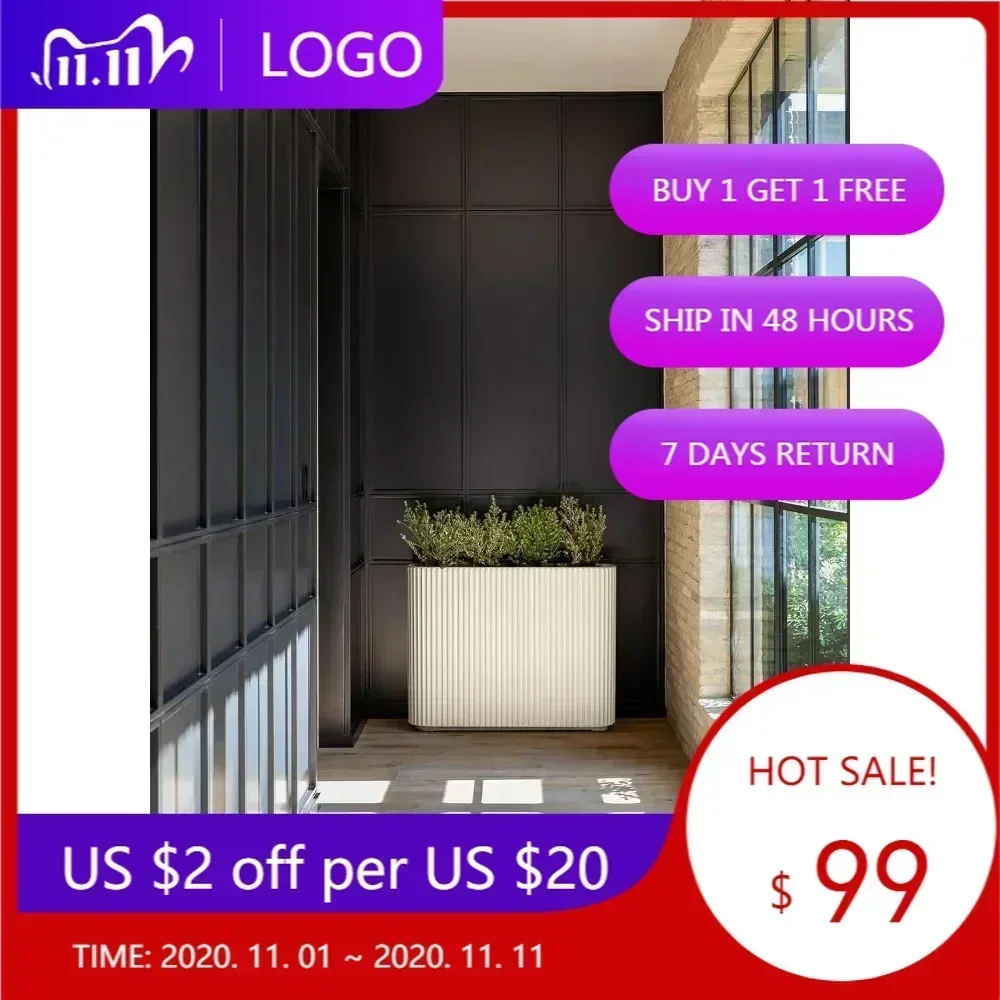 

Ограниченное предложение: Уличный кашпо Veradek Demi Collection - прочный пластиковый материал с эффектом камня | Современный стиль для веранды, патио и гаража