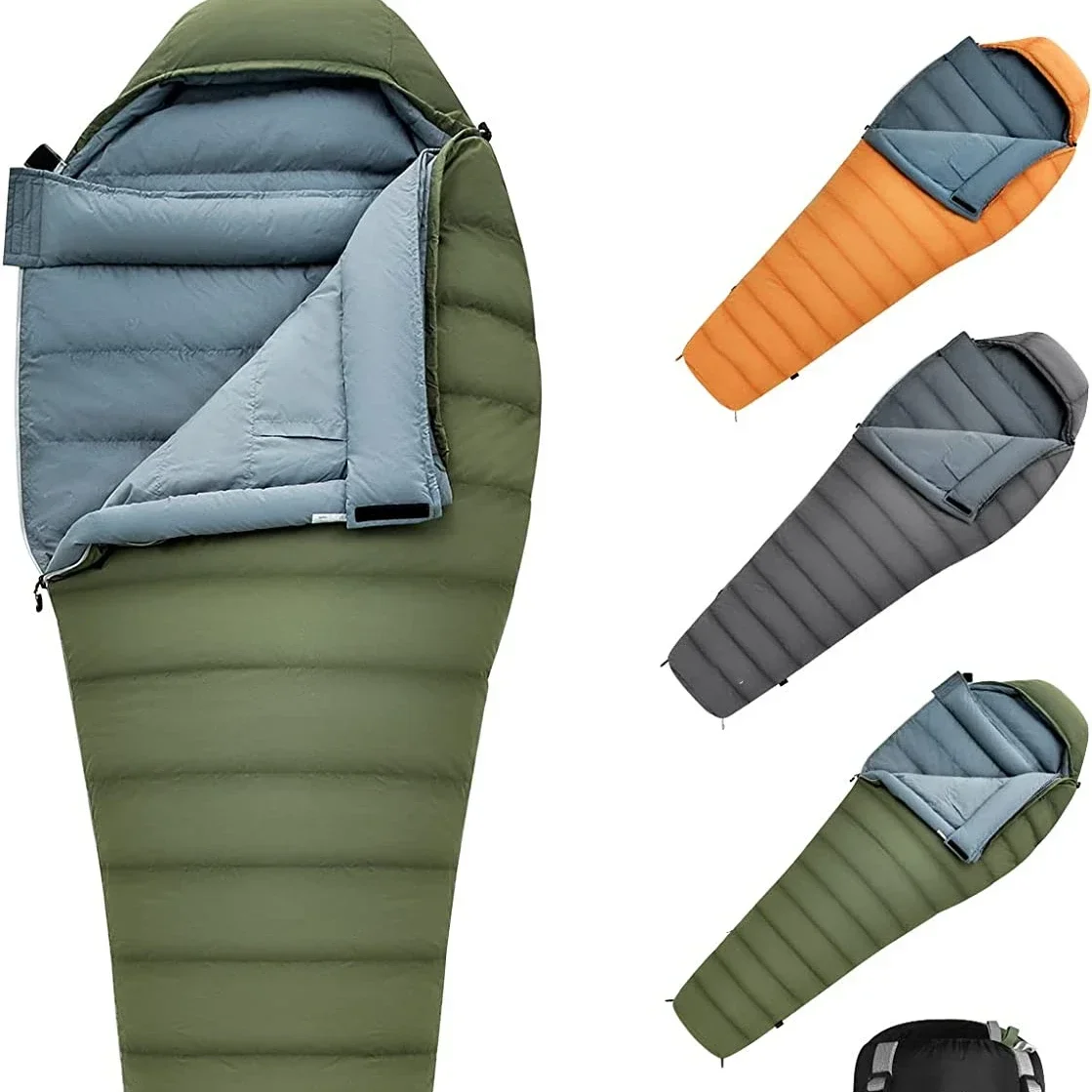 Top Quality Duck Down Sleeping Bag For The Winter Conditions Outdoor Travel Portable Soft Touch Easy