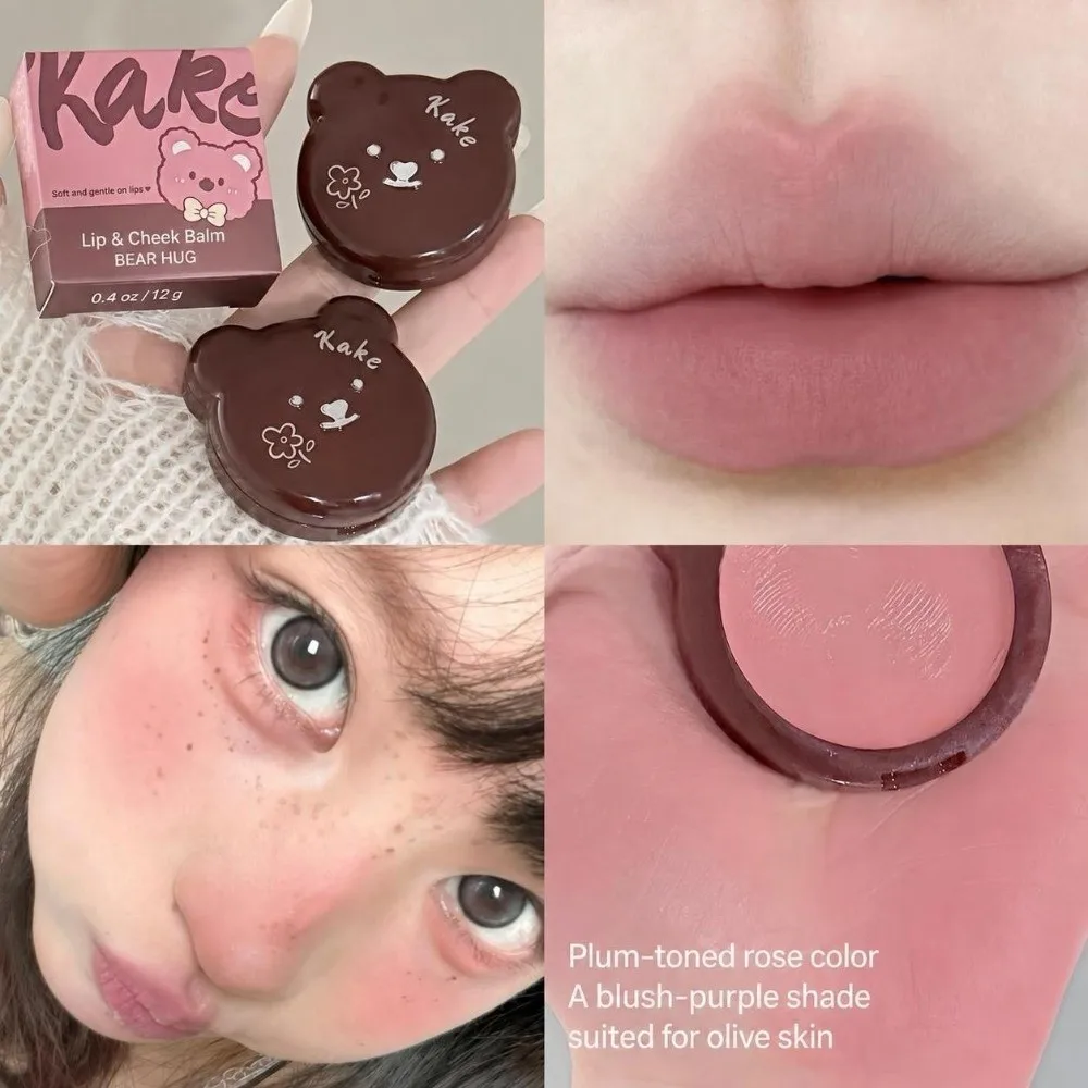 Natural Creamy Soft Texture Cheek Lip Stick Mousse Matte Velvety Smooth Makeup Blush Brightening Velvety Lipstick Daily Makeup