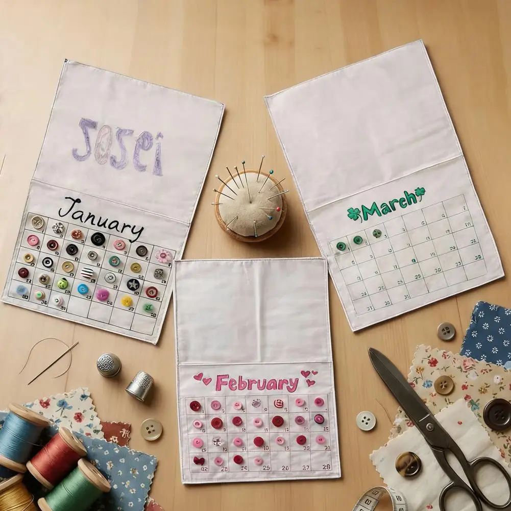 

Календарь-конструктор 2026: Сделай сам! Календарь с кнопками для начинающих. Вышивайте свой год, шаг за шагом, с помощью красочных кнопок.