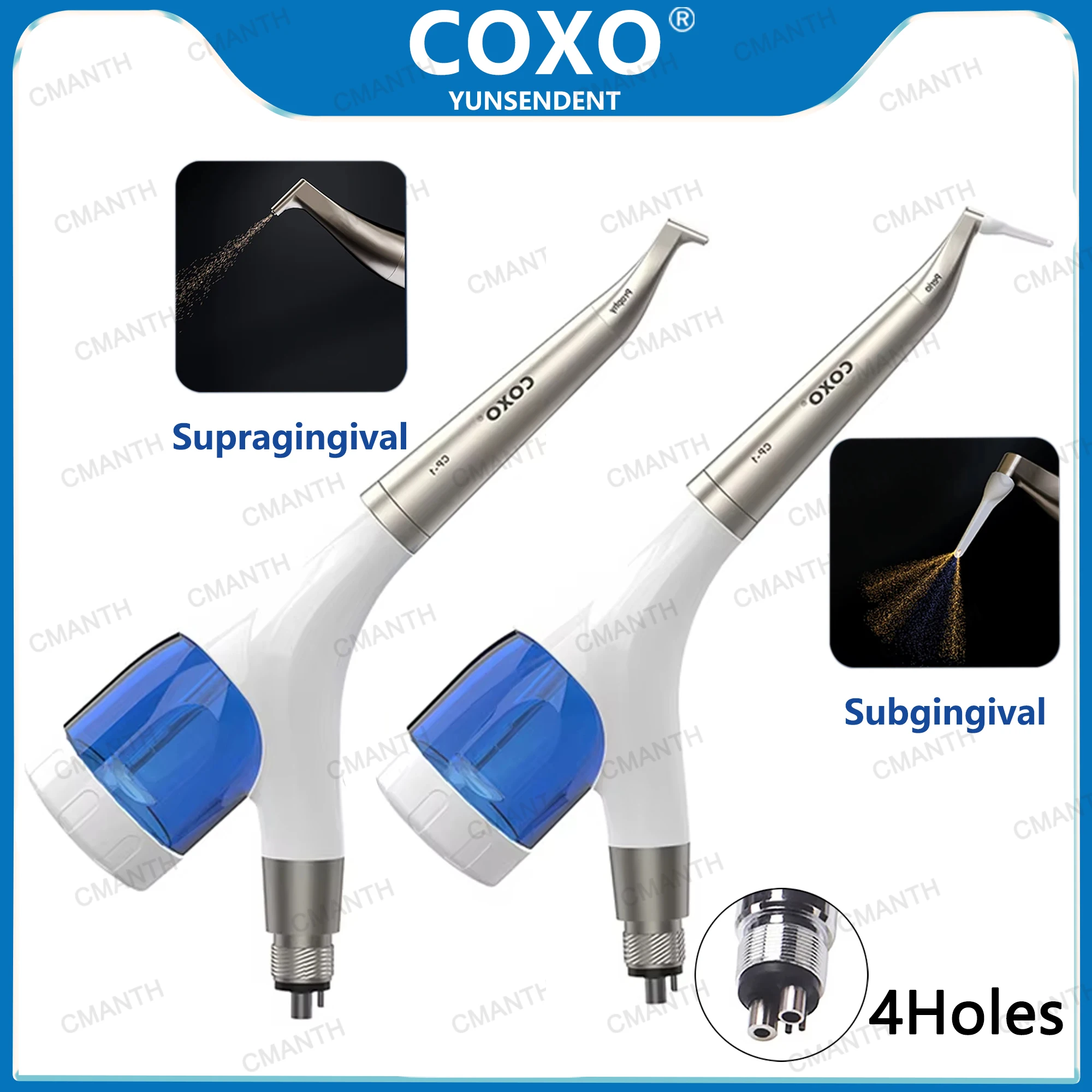 

Стоматологический воздушно-абразивный аппарат COXO CP-1 2-в-1 для полировки зубов и отбеливания, 4 отверстия