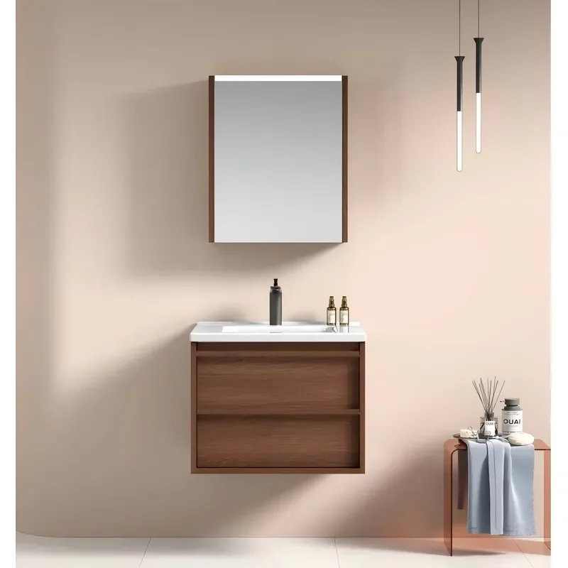 Modern Solid Wood LED Mirror Lamp Luxury Bathroom Vanity Light Simple Design Hotel Toiletries Desk Dresser Lighting Fixture