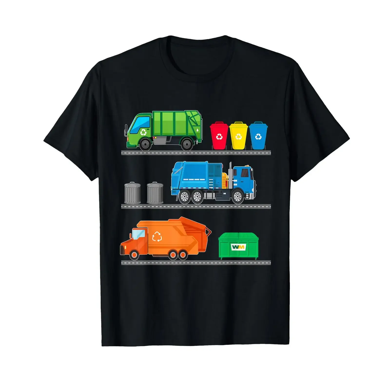Garbage Truck Recycle Bins Junk Dumpster Rubbish Lorry Toy T Shirt vintage Washed Stretched Slightly designer clothes homme