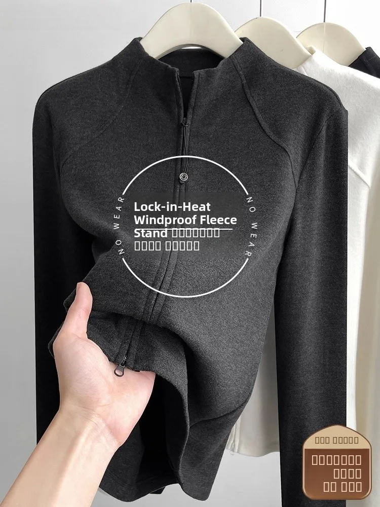 

Slim Fit Autumn Winter Base irt Women's 2025 New Double Zipper f High Collar Camere Knitwear Casual Sle Long Sve