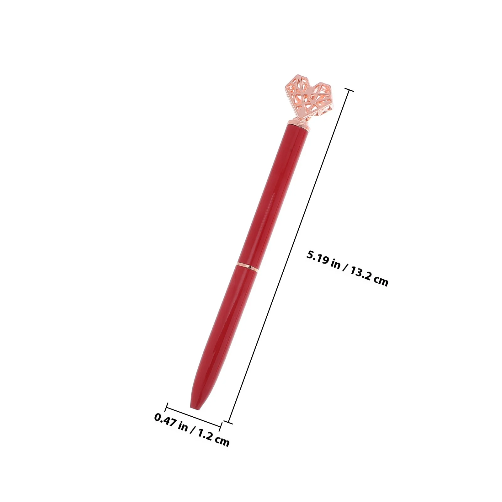 5 قطعة أقلام حبر جاف على شكل قلب قلم كتابة معدني ناعم لملاحظات المجلات تلوين الحرف أدوات مكتبية للطلاب