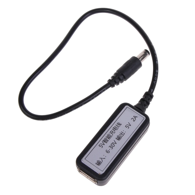 Reliable Charging Male DC5521 to USB Adapter 6V-30V Input 5V2A Output USB Charger Adapter for Cellphones Tablets