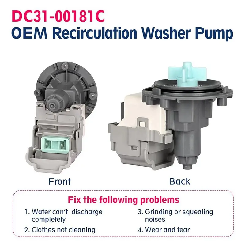 A05G-2X DC31-00181C Washer Pump Motor Replace DC31-00030E,00030J,30008F,DC96-01113G,AP6025315 For Recirculation Pumps