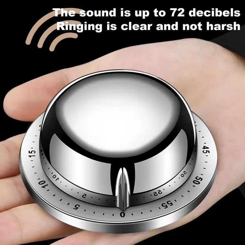 

Stainless Steel Cooking Clock Timer Mechanical Kitchen Timer Countdown Reminder 0-59 Minutes For Kitchen Hair Color Timeouts