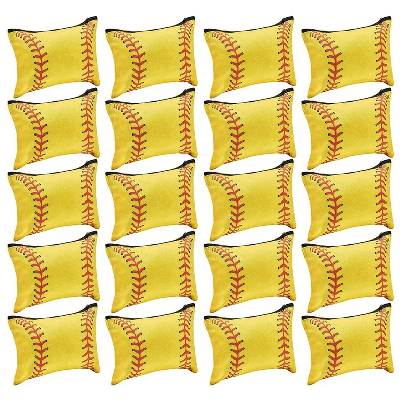 20Pcs Sport Cosmetic Bag Softball Gifts Volleyball Party Favors Baseball Accessories For Player Party