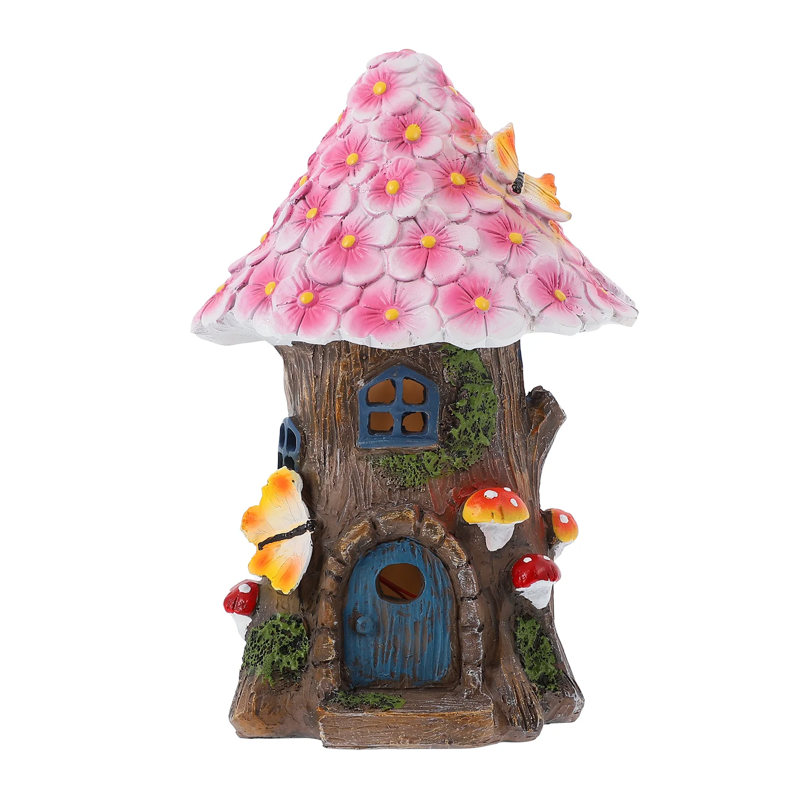 

Solar Powered Resin Small Pink Garden Ornament Lawn Lamp Outdoor Decoration Elegant Artistic Solar Light