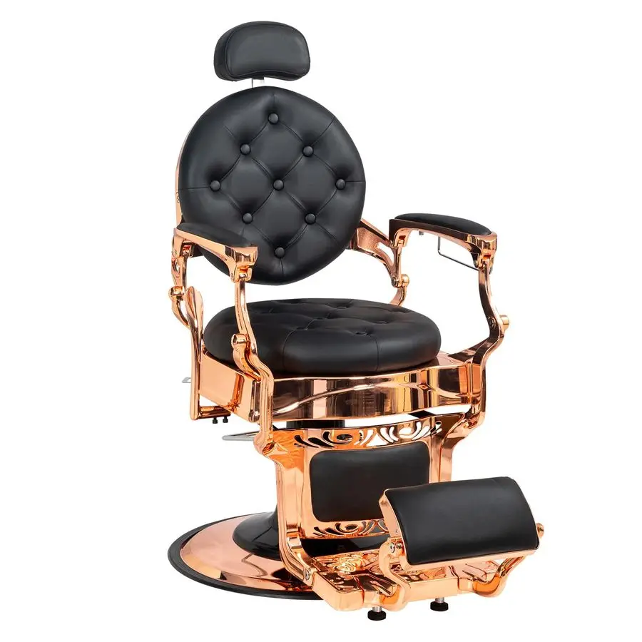 

Heavy Duty Vintage Recline Barber Chair Hydraulic with Headrest, Supports up to 700lbs 360 Rotatable, Professional Salon Beauty