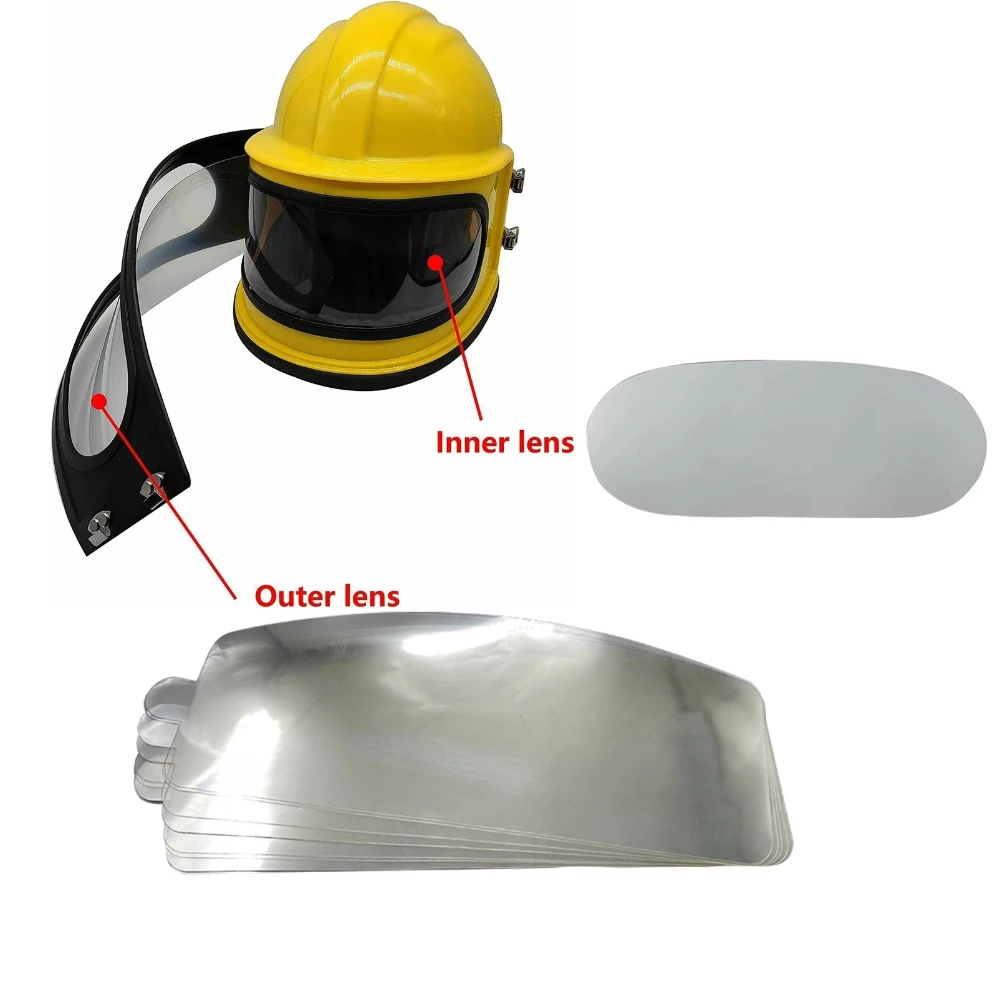 Sandblast Helmet Safety Shields PVC Lens for Sandblaster Helmet TS-02B
