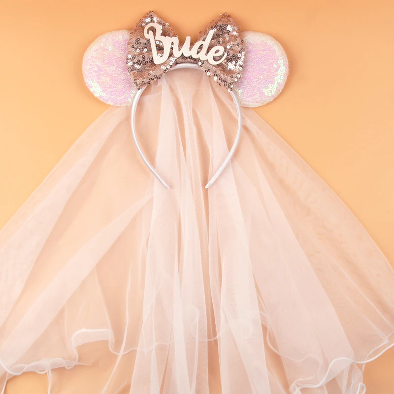 2024 Valentine\'s Day Mouse Ears Headband For Girls Women Sequins Love 5\