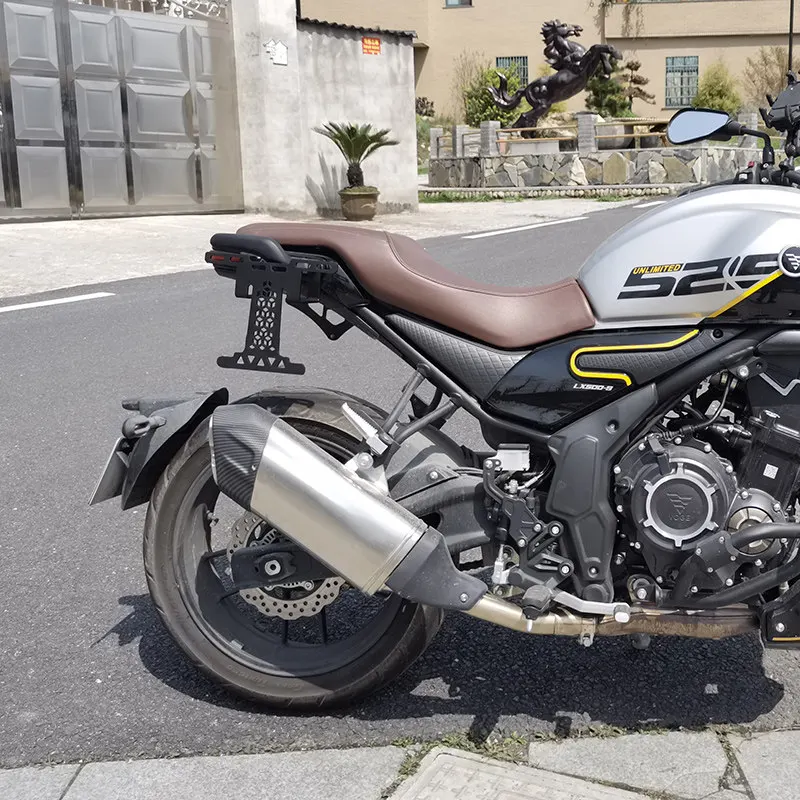【Premium】For VOGE 525ac500 side bag motorcycle modification parts bracket motorcycle tail cowhide canvas vintage