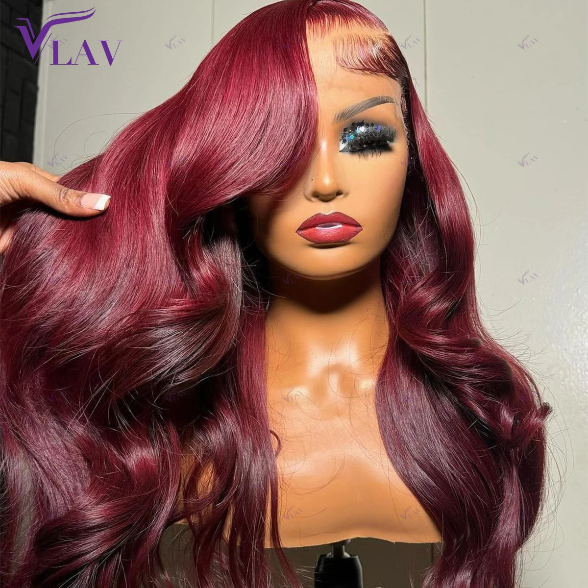 

99J Burgundy 360/13×6/13×4 HD Lace Frontal Wigs Colored Body Wave 10-36 Inch Glueless Wigs Human Hair Brazilian Remy For Women