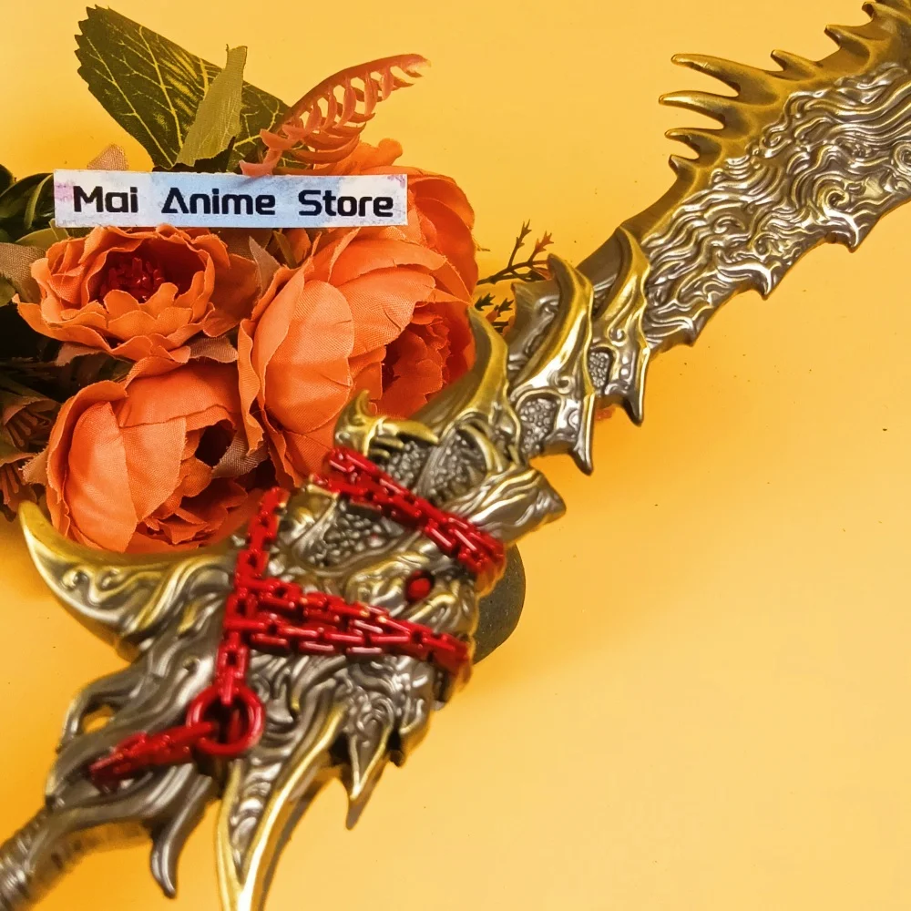 11 inch Metalen Naraka Bladepoint Katana Ainme Zwaard Originele Samurai Sabel Echte Japanse Katana Damascus Zwaard Unsharp Speelgoed Gift