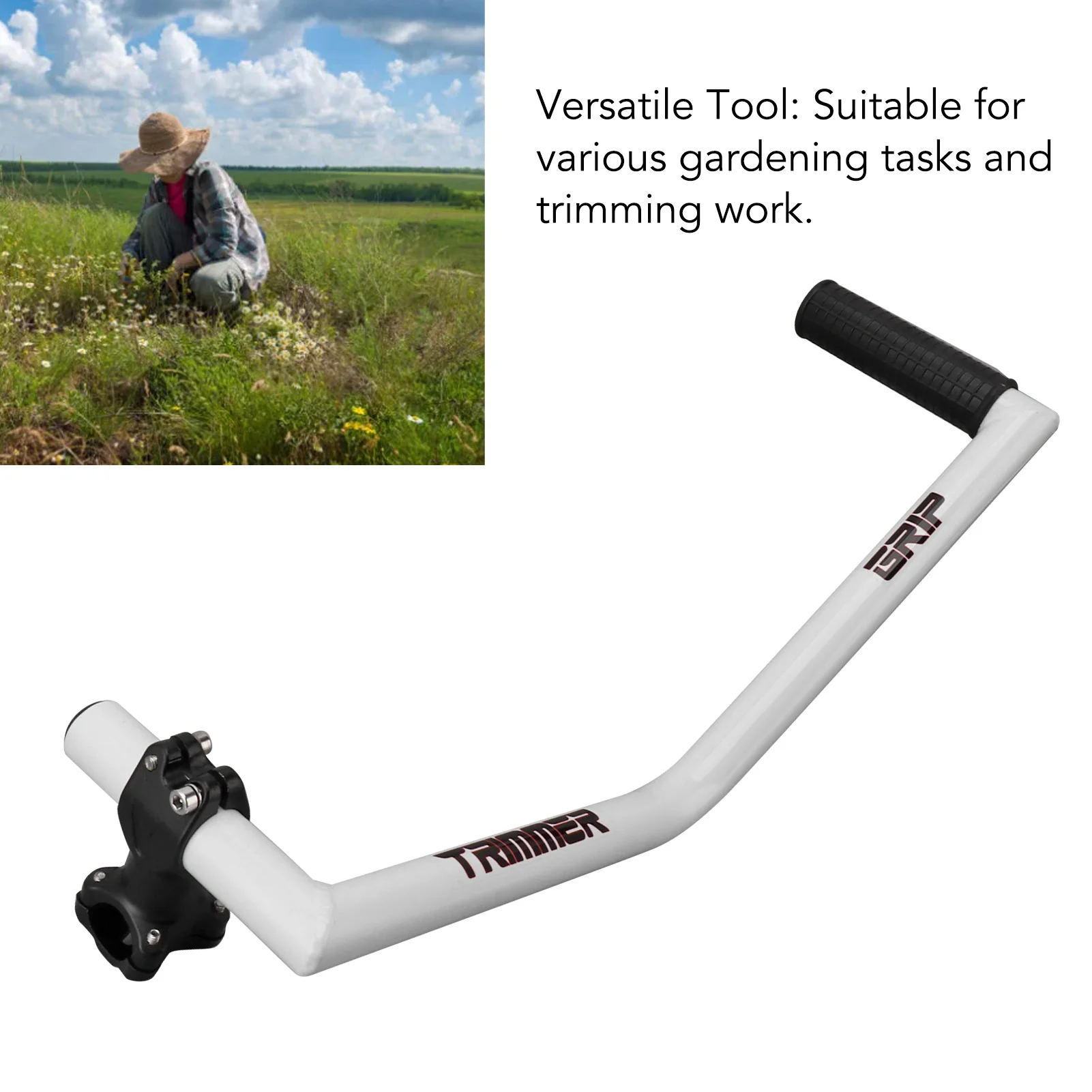 

String Trimmer Handle Grip Aluminium Alloy Simple Installation Ergonomic Comfortable Trimmer Accessory for Lawn