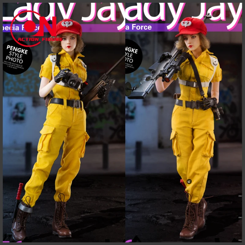 

In Stock BBK BBK012 1/6 Beautiful Jaye Yellow Jumpsuit Action Figure 12'' Female Soldier Figurine Full Set Collectible Model Toy