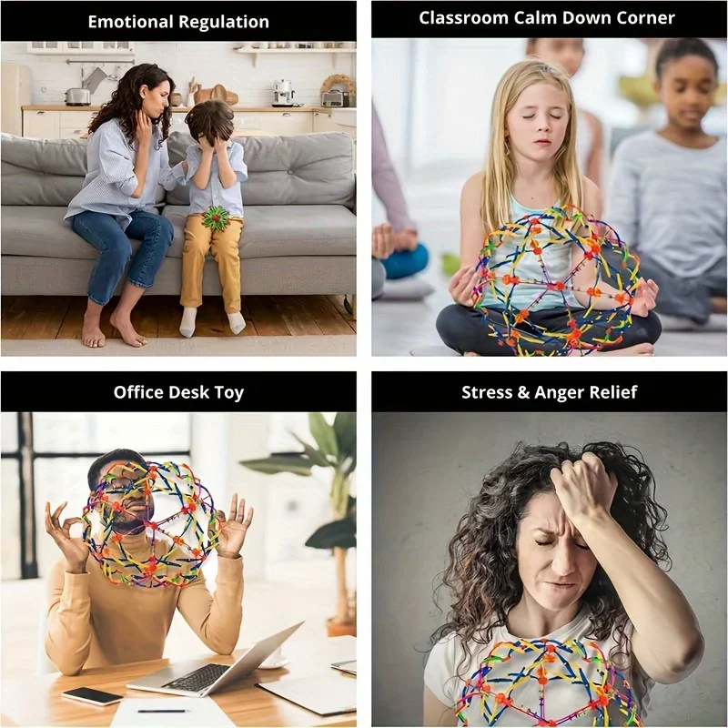 لعبة كرة تنفس كبيرة قابلة للسحب ، كرة قابلة للتوسيع ، ألعاب تهدئة وتخفيف التوتر ، ملحقات استرخاء اليوغا