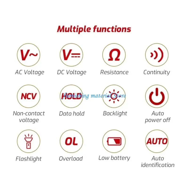 

Y5GD Multi Functional Auto Multimeter with Back light Display Automatically Adjusts to Measure Current & Resistance