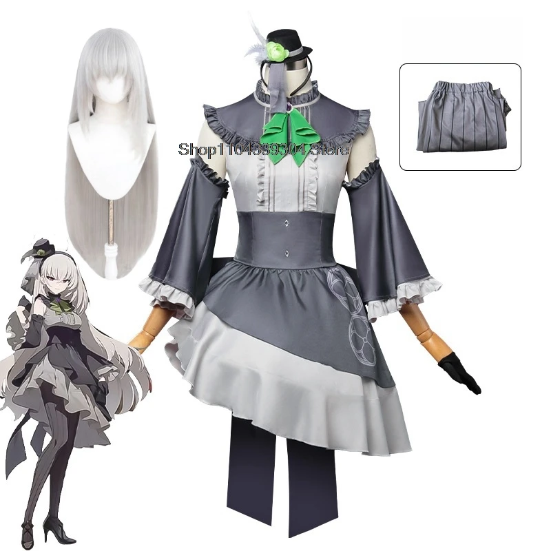 Game Blue Archive‌ Utazumi Sakurako Cosplay Costume Lolita dress Women's Dresses White Wig Accessory Anime Role-play Costumes