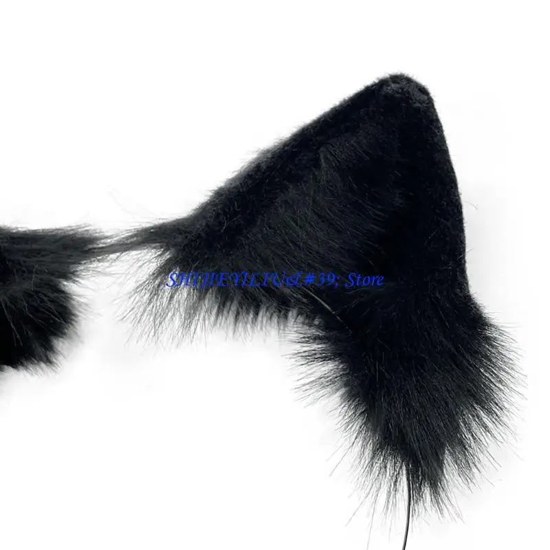 

E21F Cosplay Animal for Cat Ears Headdress Soft Kitten Ears Headband Hair Prop