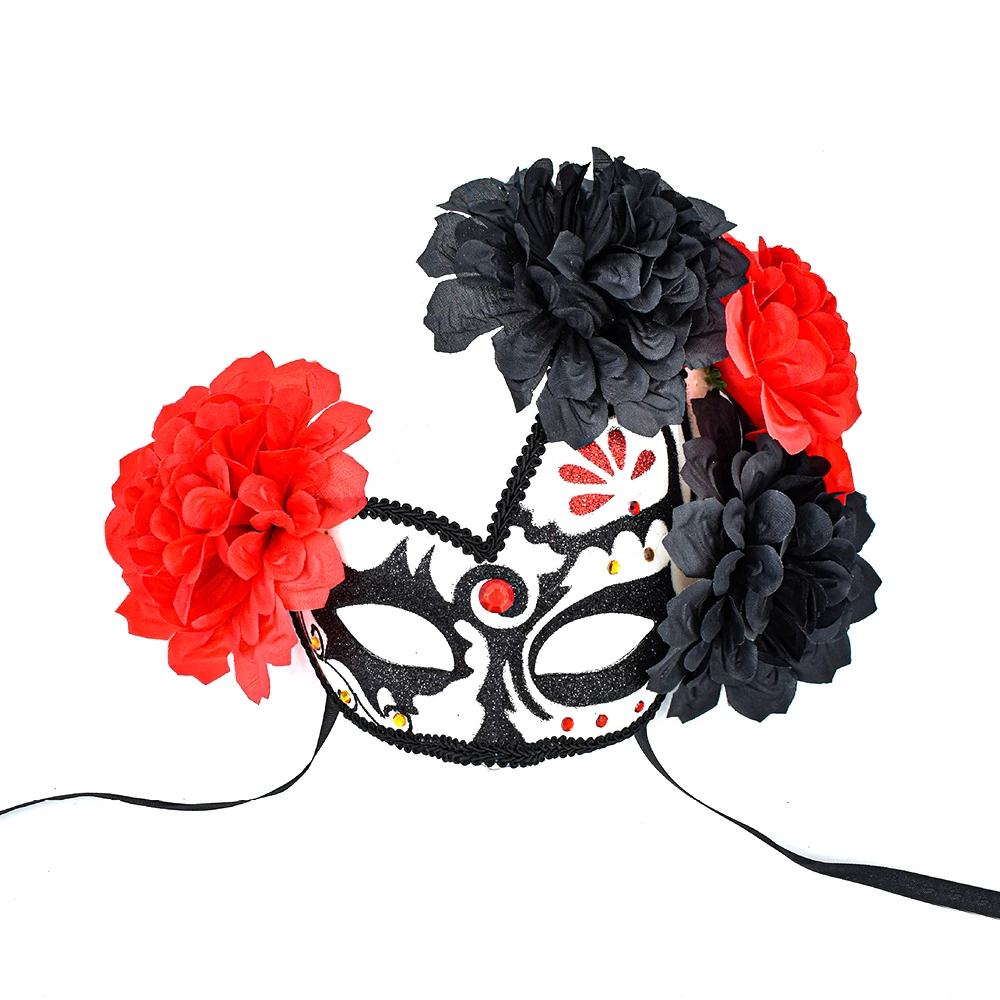 أقنعة تنكرية، غطاء وجه على شكل زهرة عتيقة، أقنعة نصف وجه، قناع مزخرف من حجر الراين المطلي للحفلات التنكرية للبالغين #4