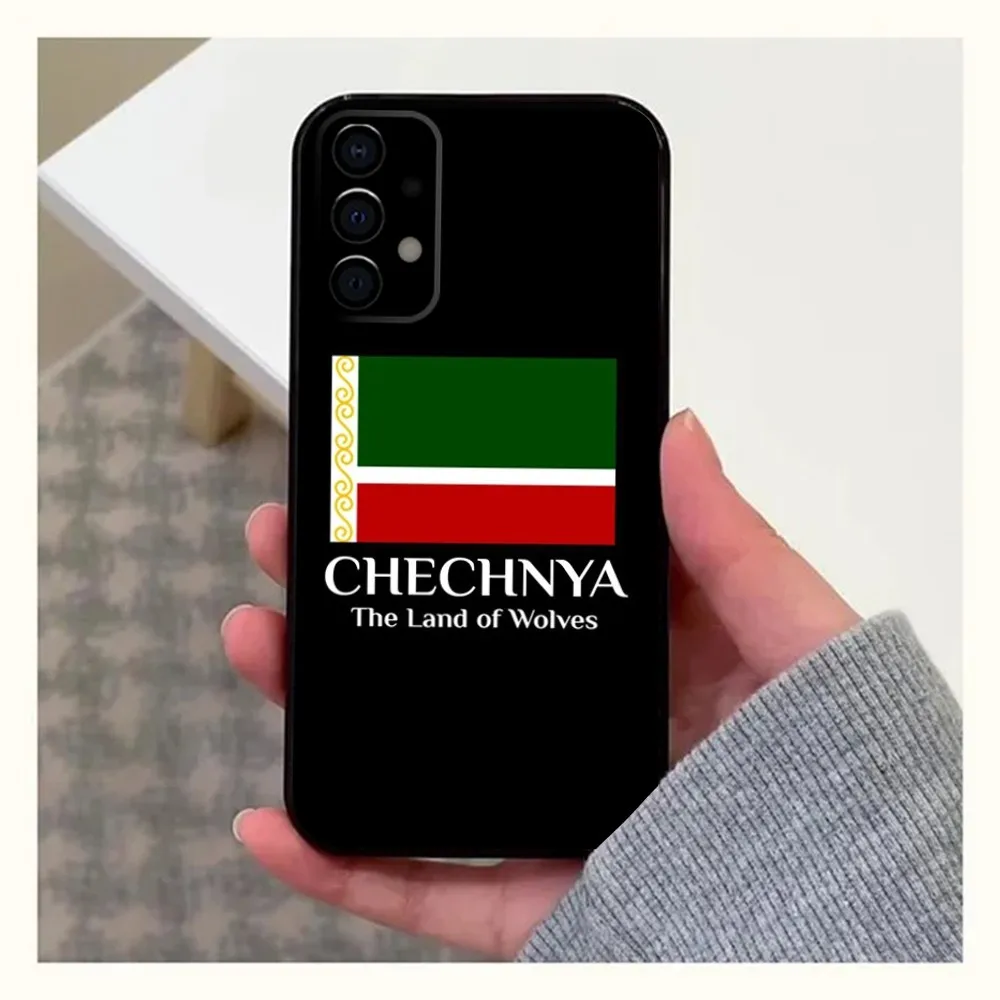 Chechnya Flag Phone Case For Samsung Galaxy A13,A21s,A22,A31,A32,A52,A53,A71,A80,A91 Soft Black Shell